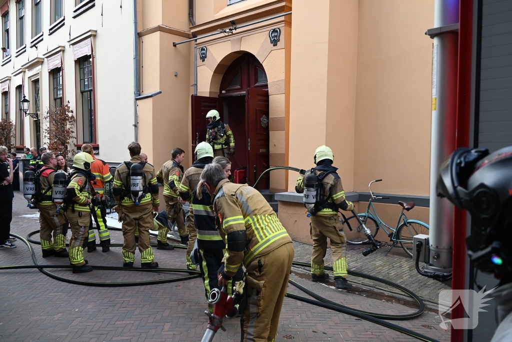 Bluswerkzaamheden na brand in pand