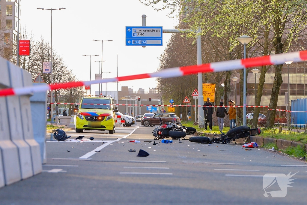 Zware aanrijding tussen motorfiets en fatbike