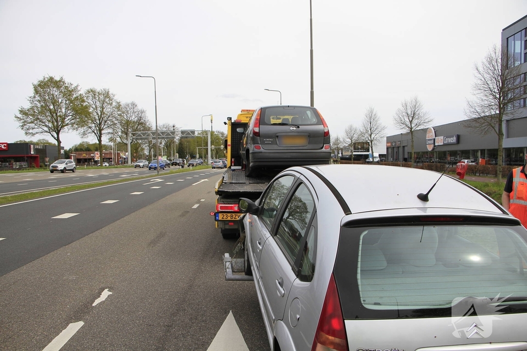 Ongeval met meerdere beschadigde voertuigen