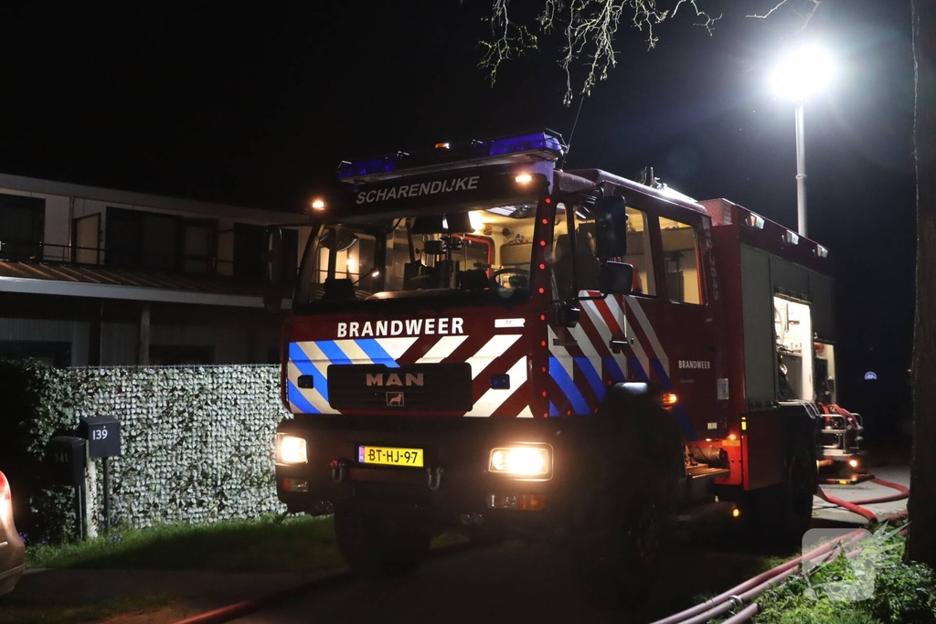 Buitenbrand breid zich uit richting woning