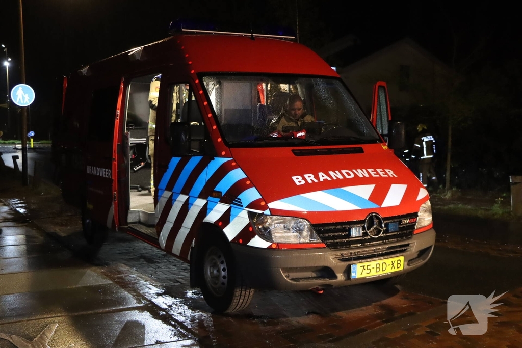 Buitenbrand breid zich uit richting woning
