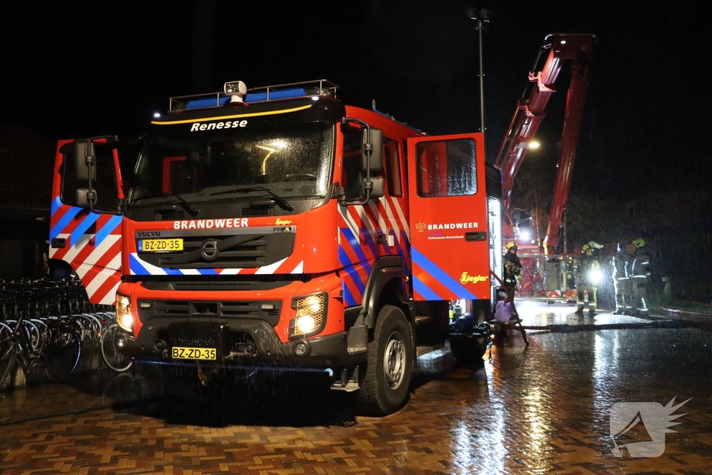 Buitenbrand breid zich uit richting woning