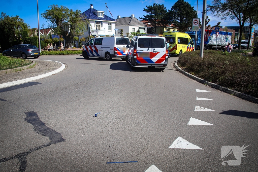 Ongeval tussen auto en motorscooter