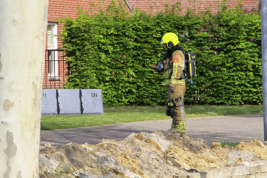 Gasleiding geraakt tijdens graafwerkzaamheden