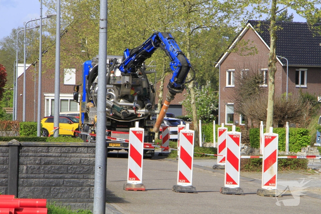 Gasleiding geraakt tijdens graafwerkzaamheden
