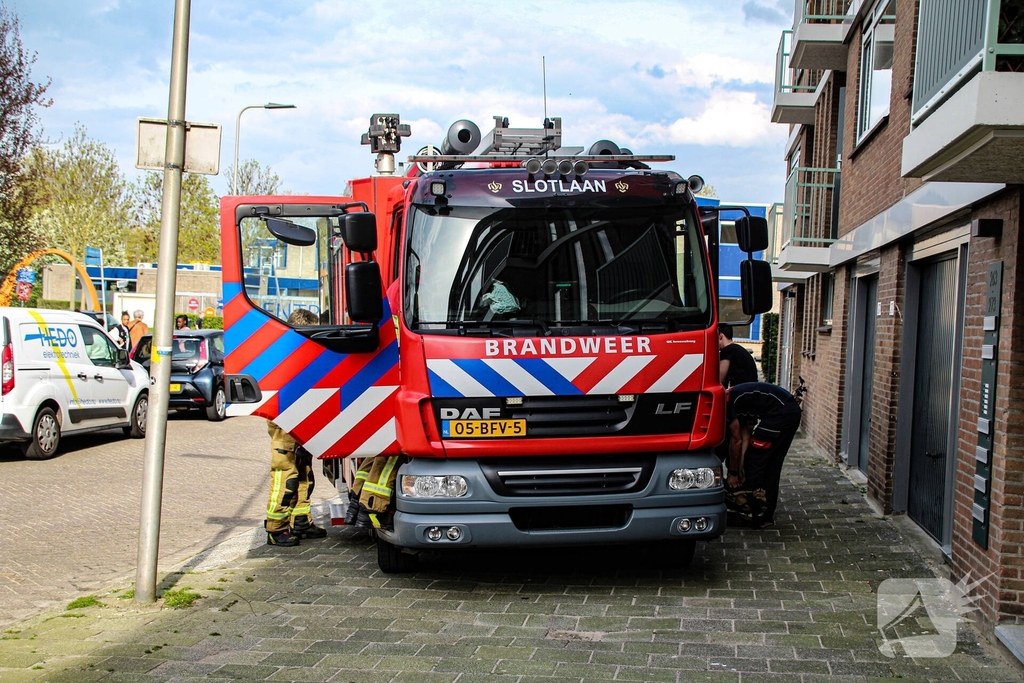Brand door kortsluiting in appartementencomplex