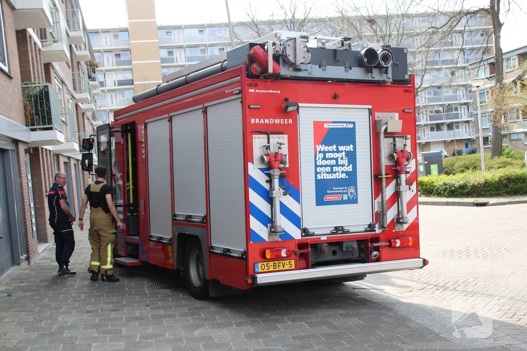 Brand door kortsluiting in appartementencomplex