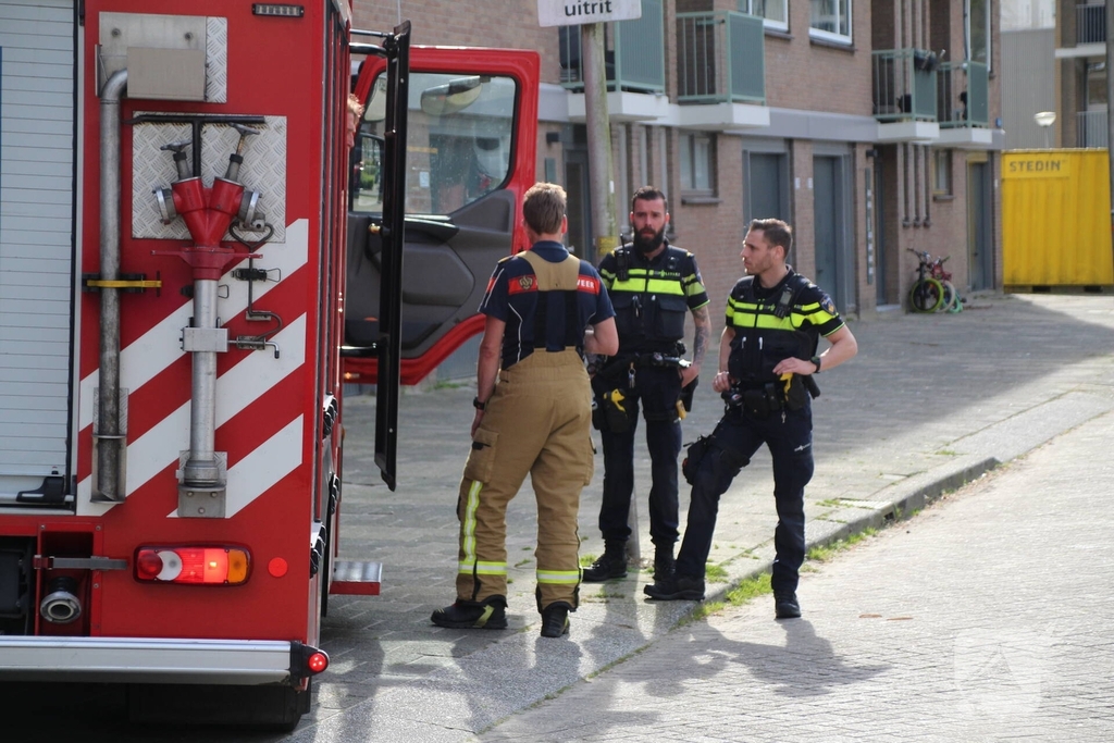 Brand door kortsluiting in appartementencomplex