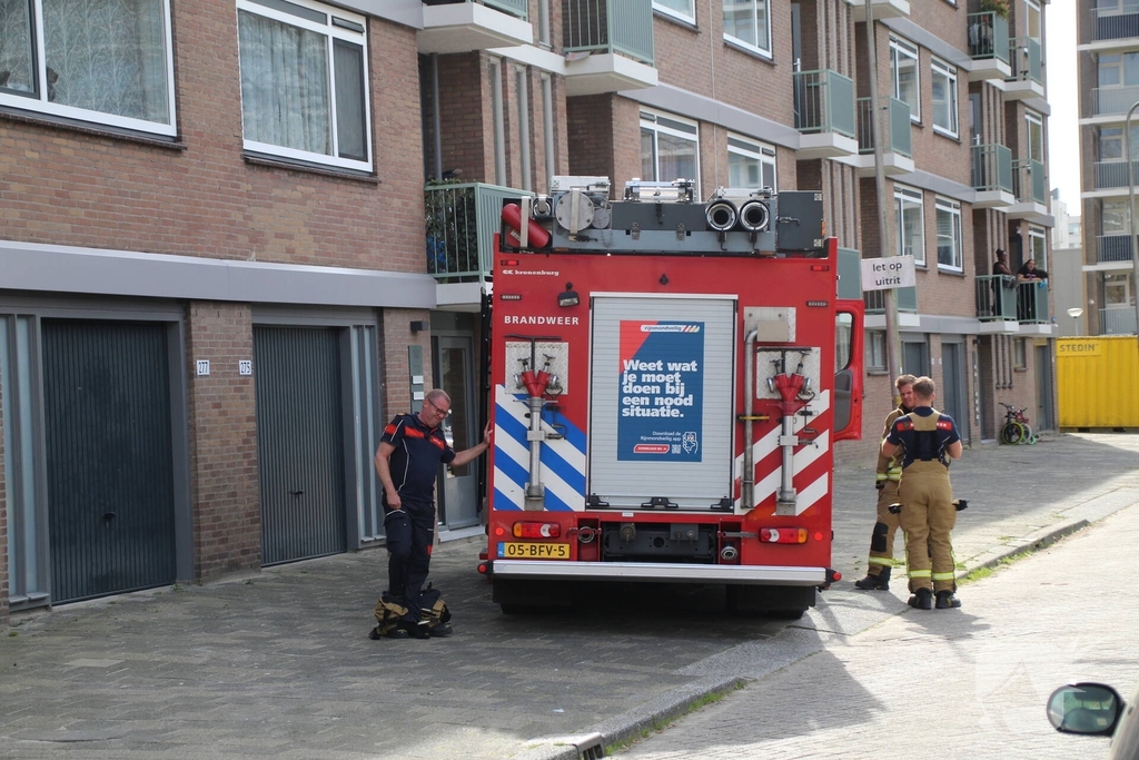 Brand door kortsluiting in appartementencomplex
