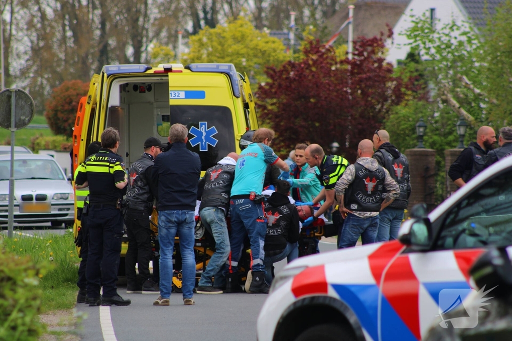 Motorrijder met spoed naar ziekenhuis na valpartij