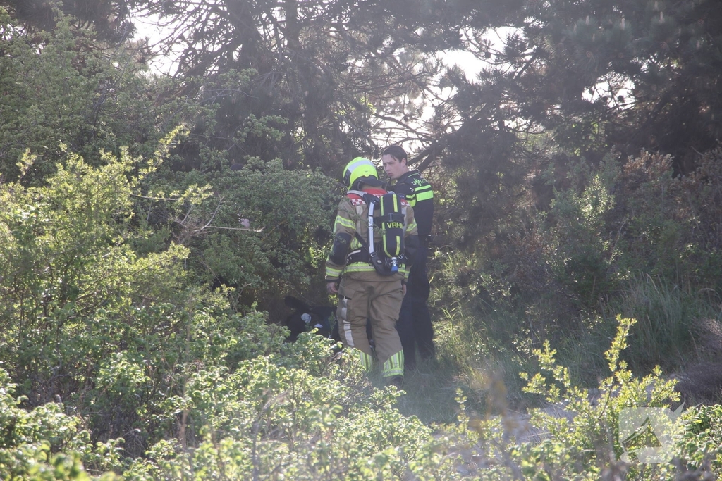 Brand in duinen door dronken persoon