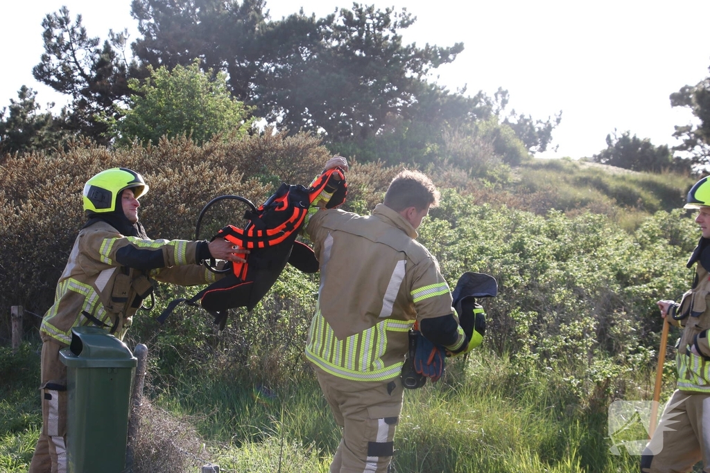 Brand in duinen door dronken persoon