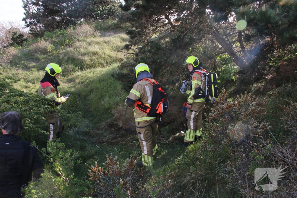 Brand in duinen door dronken persoon