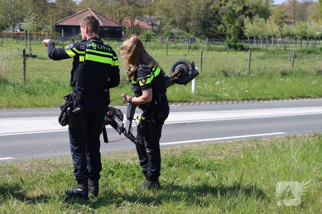 Ongeval met elektrische step en auto
