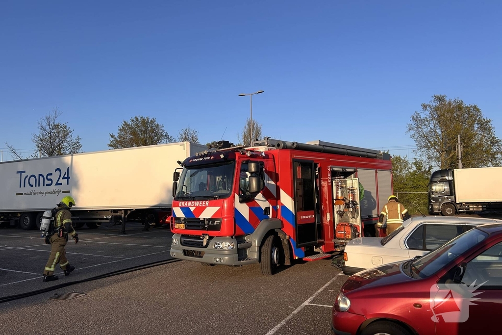 Brand in aanhangwagen geblust