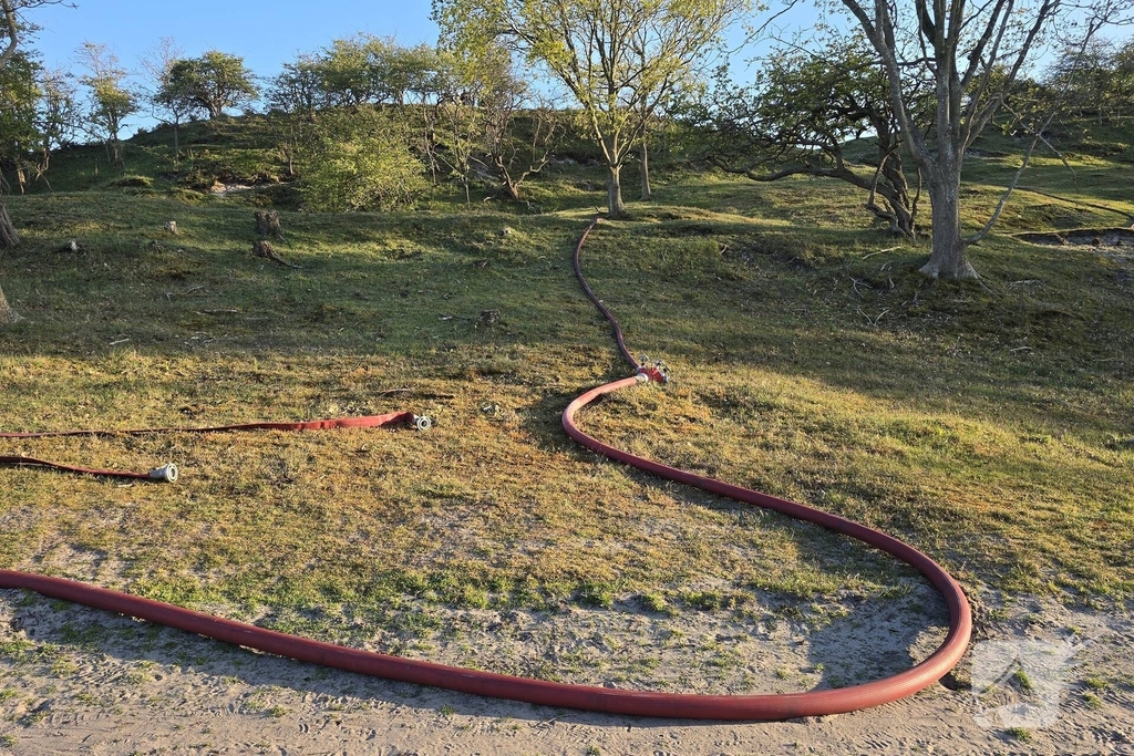 Oefening brandbestrijding in Vrouwenpolder