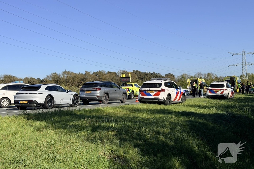 Ongeval met motorrijder leidt tot afsluiting snelweg