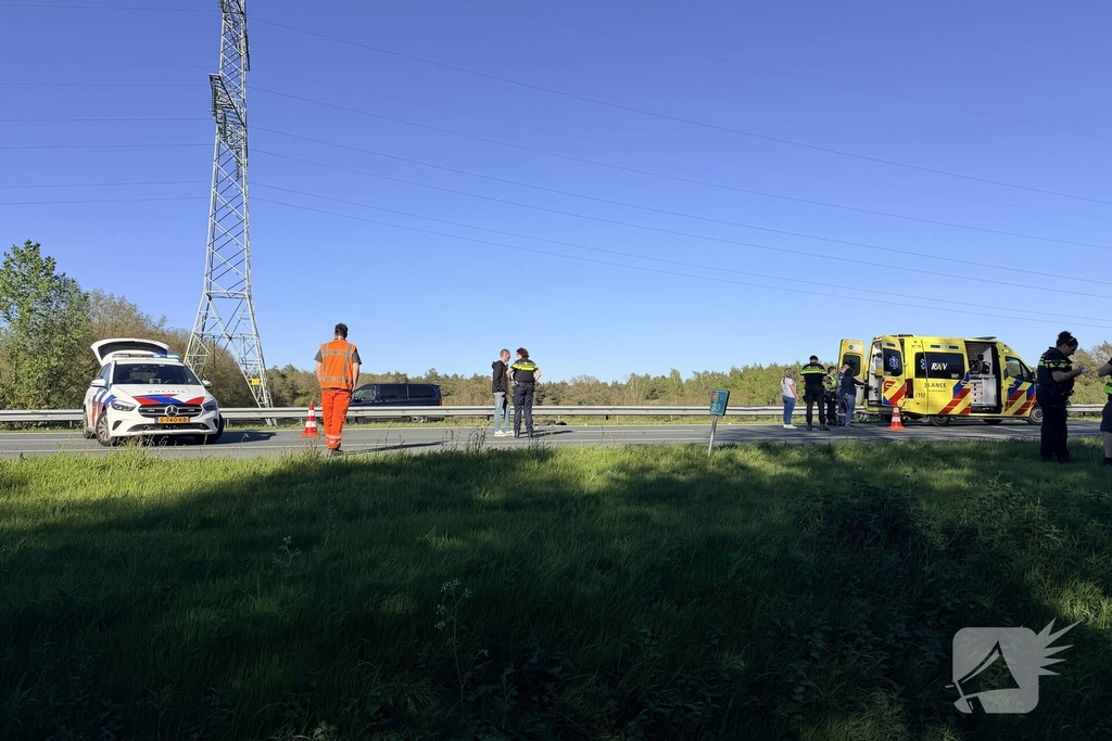 Ongeval met motorrijder leidt tot afsluiting snelweg