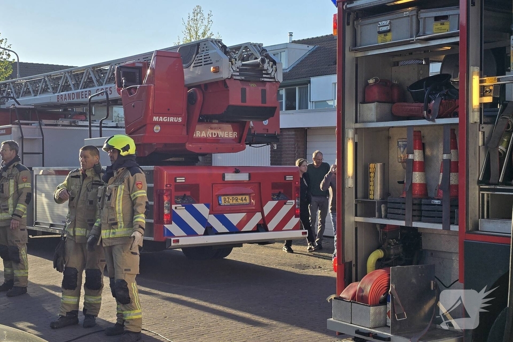 Woningbrand in aanbouw snel onder controle