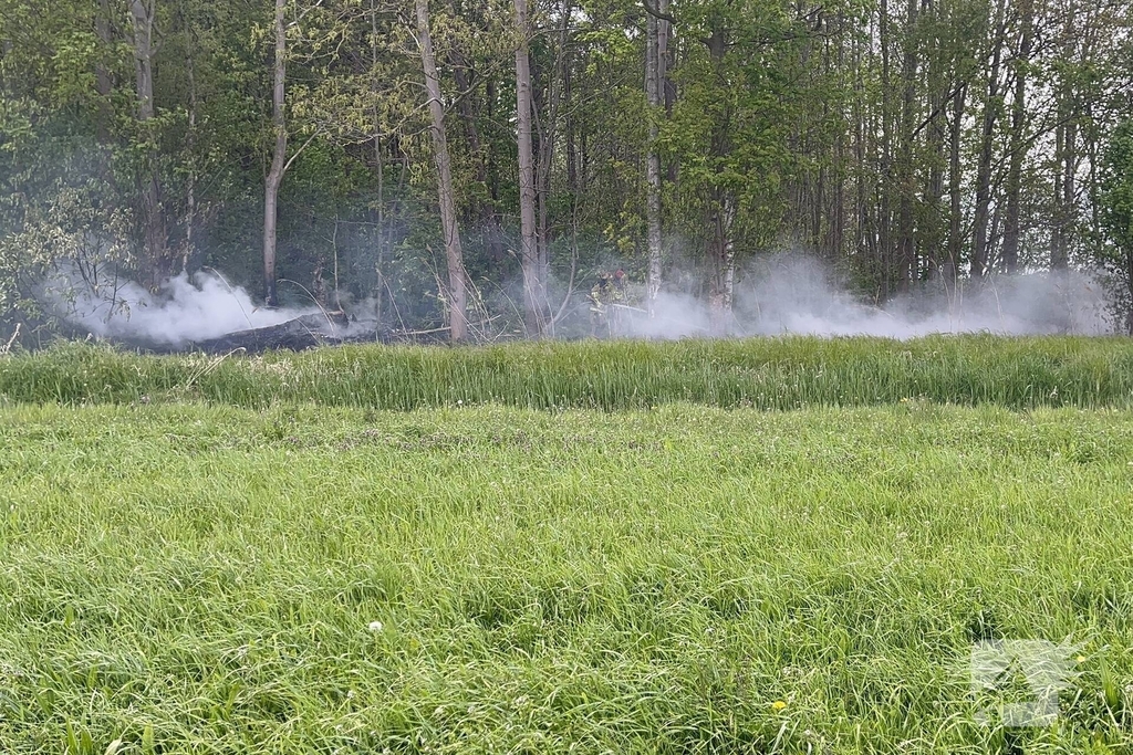Brandende boomstammen moeilijk te bereiken