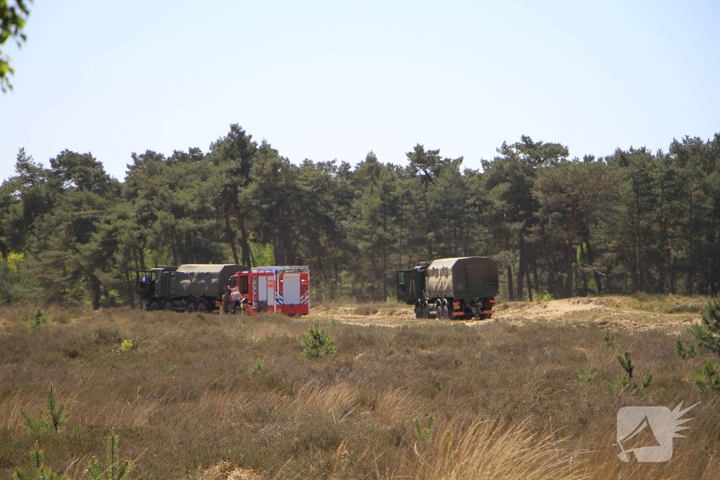 Heidebrand op oefenterrein Defensie snel opgeschaald