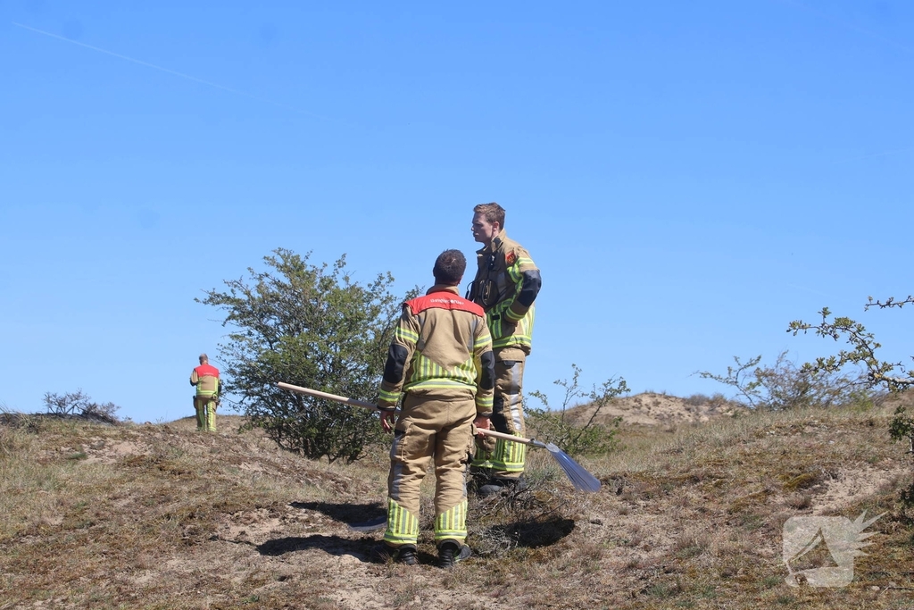 Brand in duingebied zorgt voor rookontwikkeling