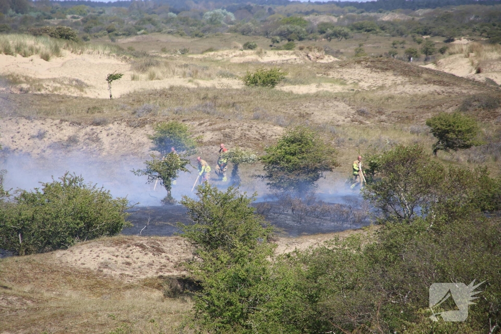 Brand in duingebied zorgt voor rookontwikkeling