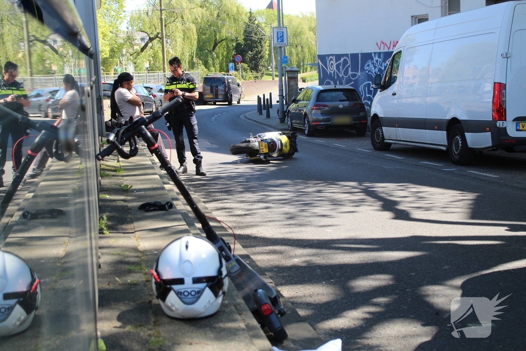 Ongeval tussen motorrijder en elektrische step leidt tot gewonden