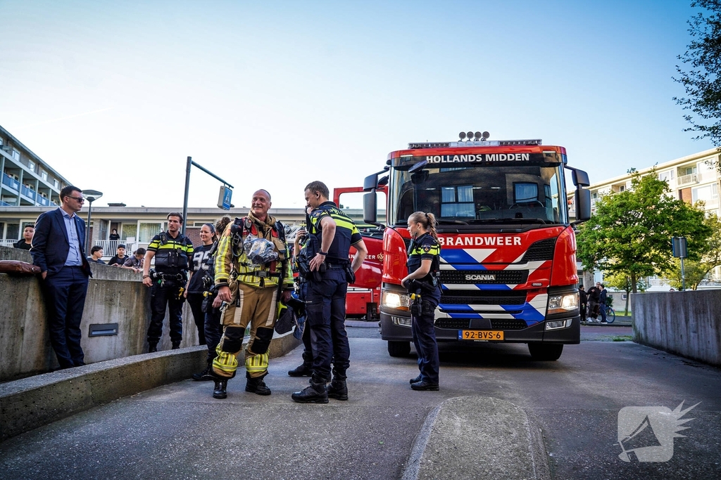 Brandweer voorkomt uitbreiding van gebouwbrand