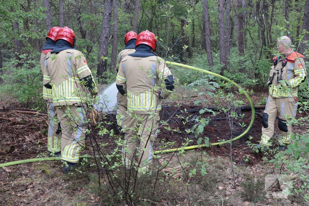 Beginnende bosbrand snel geblust