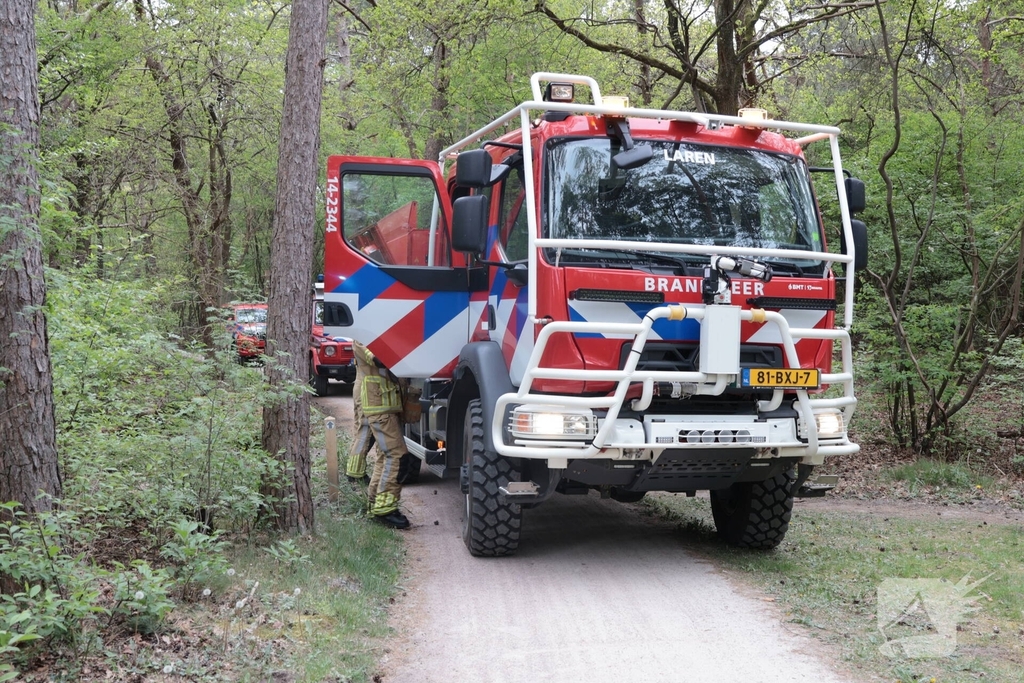 Beginnende bosbrand snel geblust