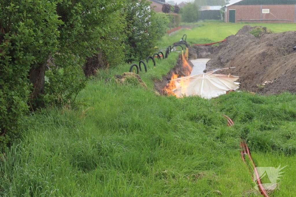 Gaslekkage tijdens werkzaamheden