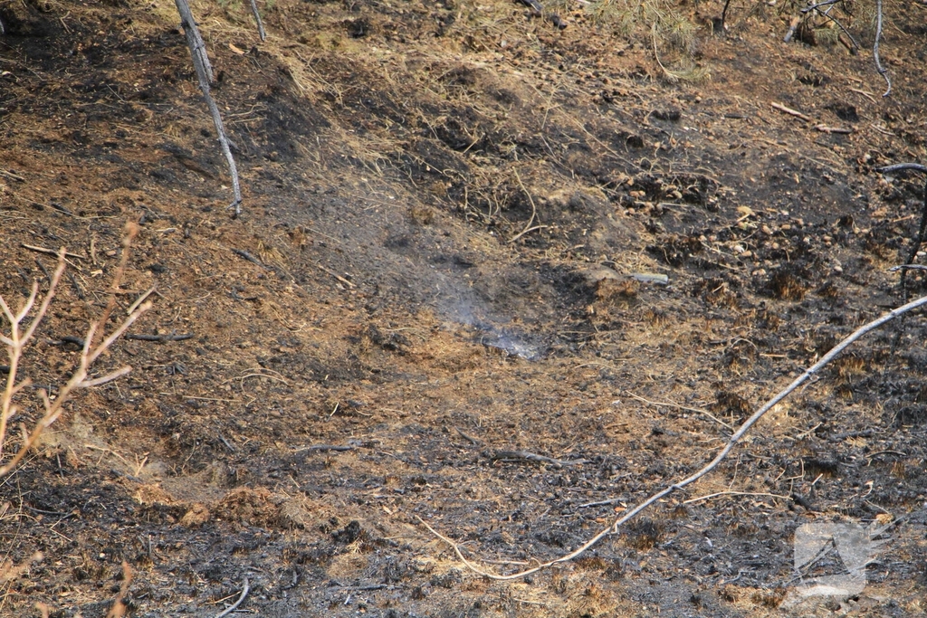 Schade door natuurbrand goed zichtbaar
