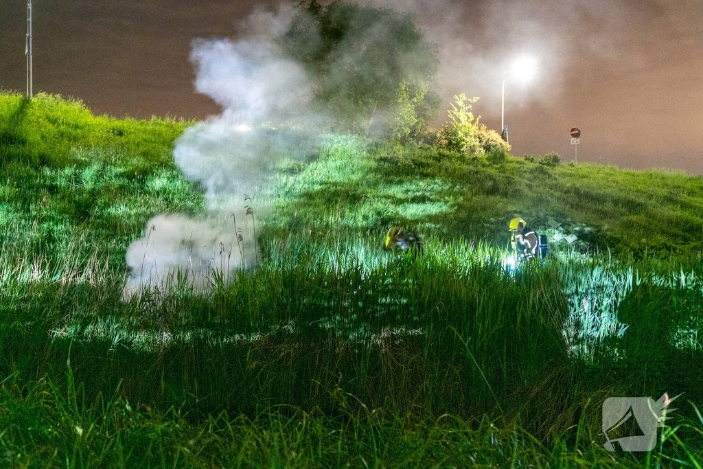 Brand in riet snel geblust