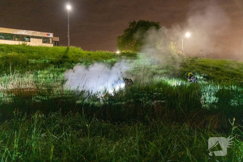 Brand in riet snel geblust