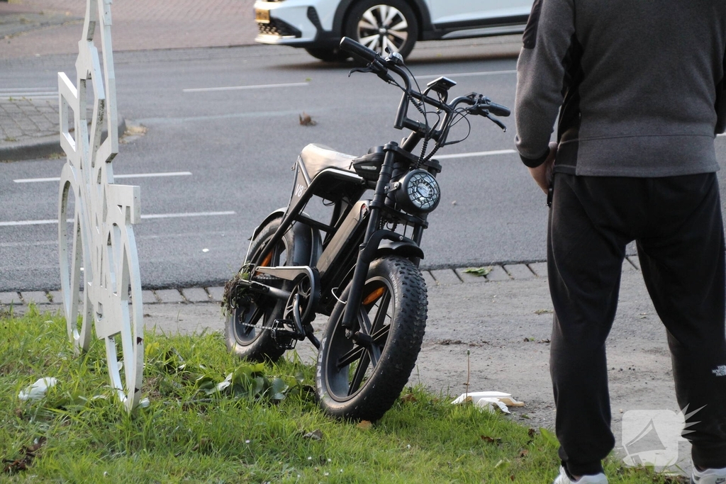 Ongeval tussen auto en fatbike