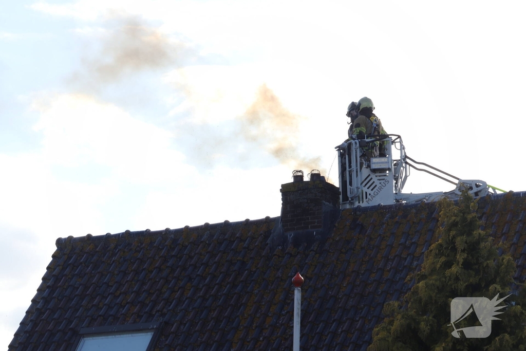 Rookontwikkeling bij schoorsteenbrand