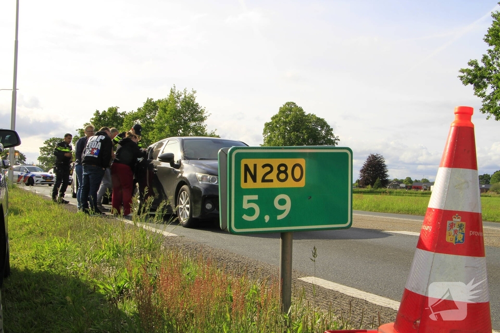 Botsing met drie voertuigen zorgt voor verkeershinder