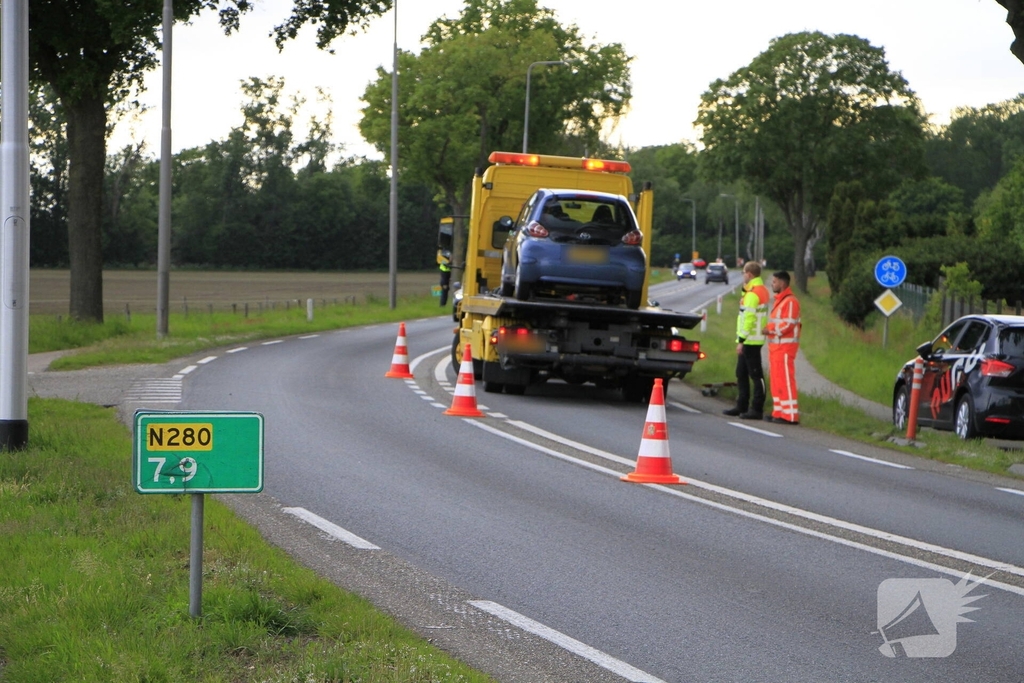 Ongeval met drie voertuigen zorgt voor verkeershinder