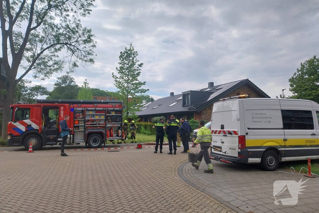 Gaslekkage leidt tot grote brandweeractie