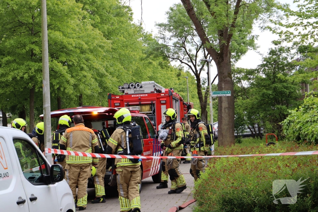 Gaslekkage leidt tot grote brandweeractie