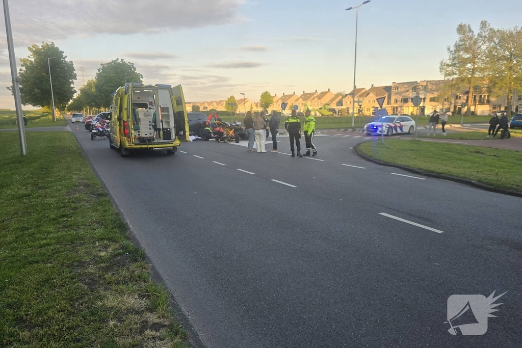 Motorrijder zwaargewond na verkeersongeval