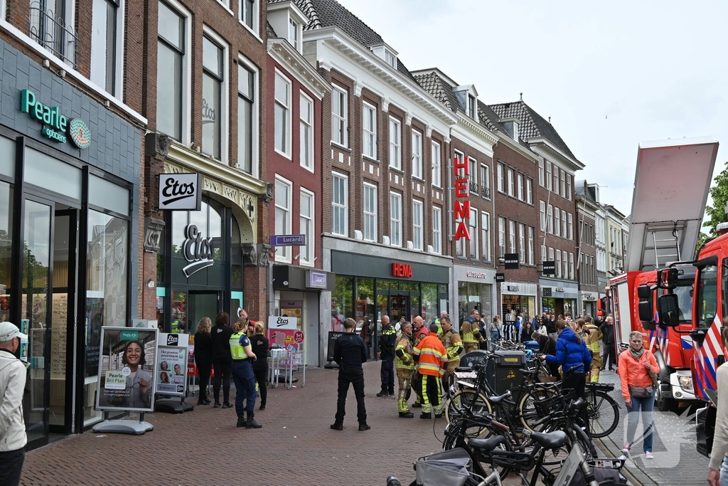 Brand in winkel aan de Nieuwestad