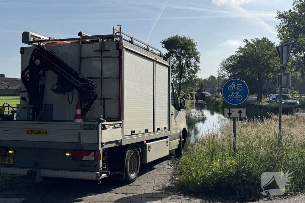 Forse waterlekkage zorgt voor problemen in buitengebied