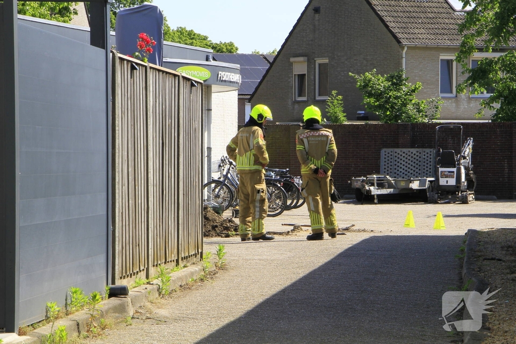 Gaslek tijdens graafwerkzaamheden