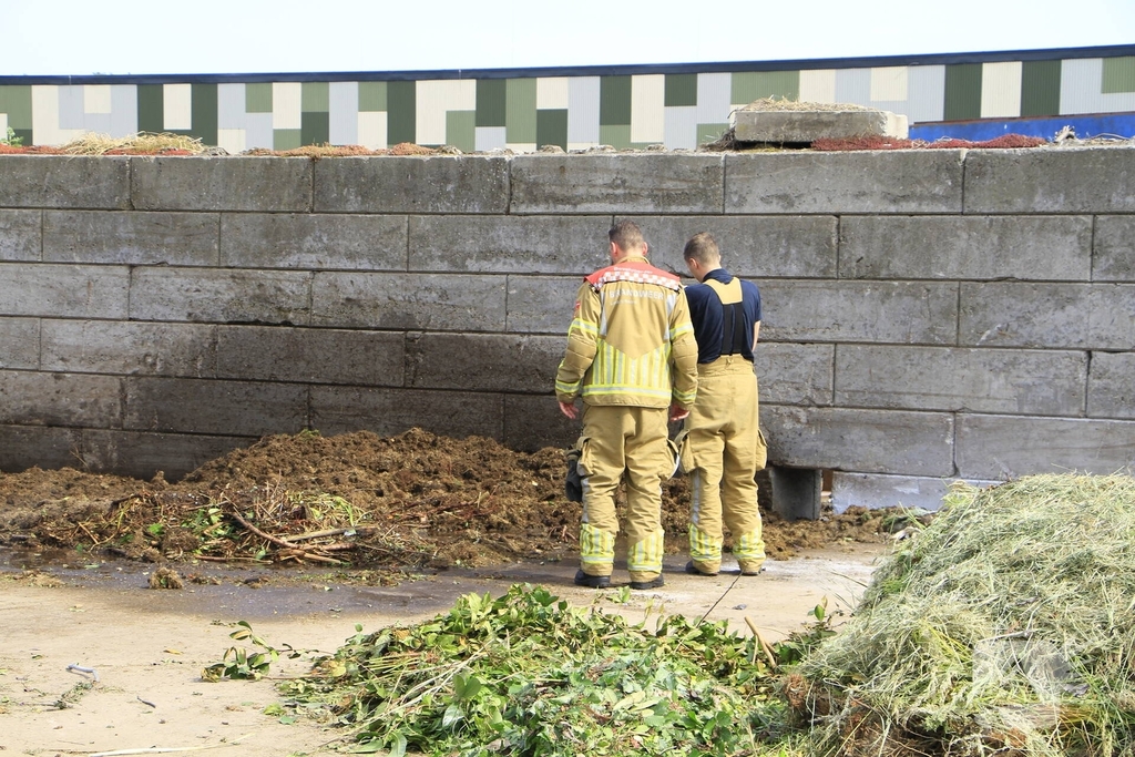 Buitenbrand veroorzaakt door hooibroei