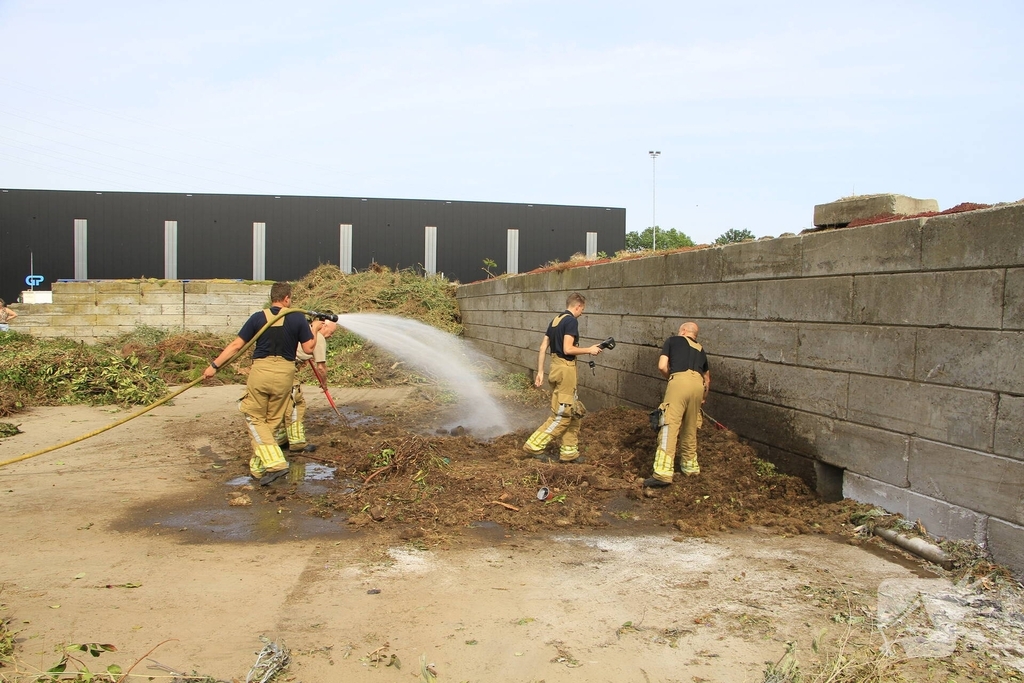 Buitenbrand veroorzaakt door hooibroei