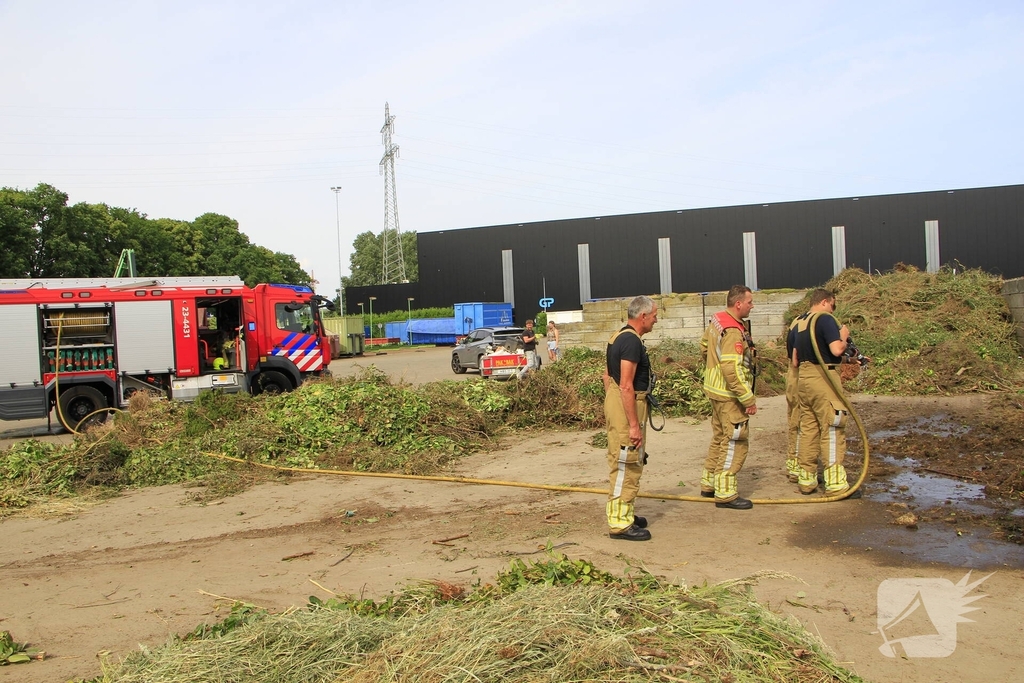 Buitenbrand veroorzaakt door hooibroei