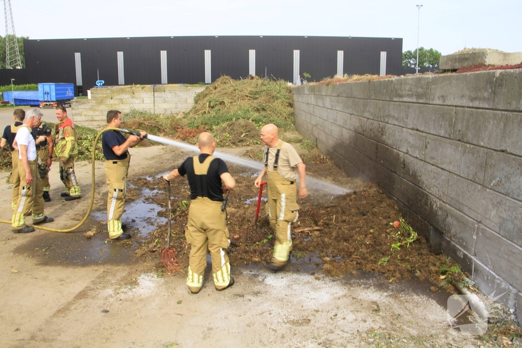Buitenbrand veroorzaakt door hooibroei