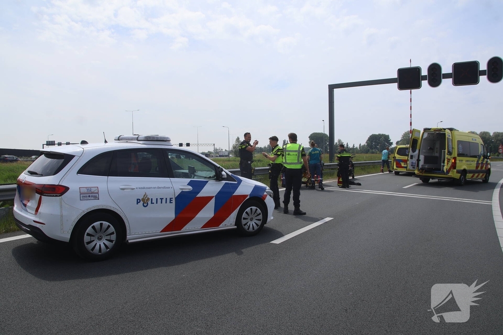 Wederom ongeval met motor nabij Corbulo tunnel
